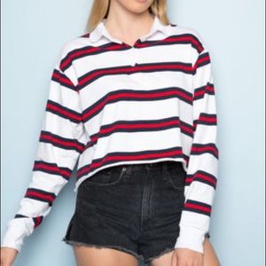 Brandy Melville Striped Long-Sleeve Top